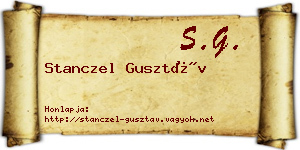 Stanczel Gusztáv névjegykártya